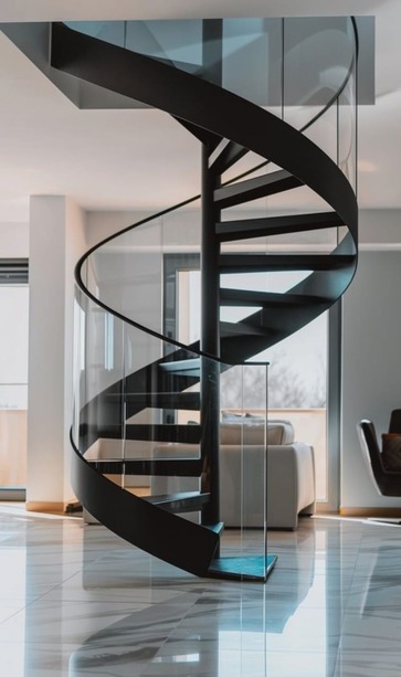 spiral staircase, prefab spiral staircase, stair details, staircase galleries
