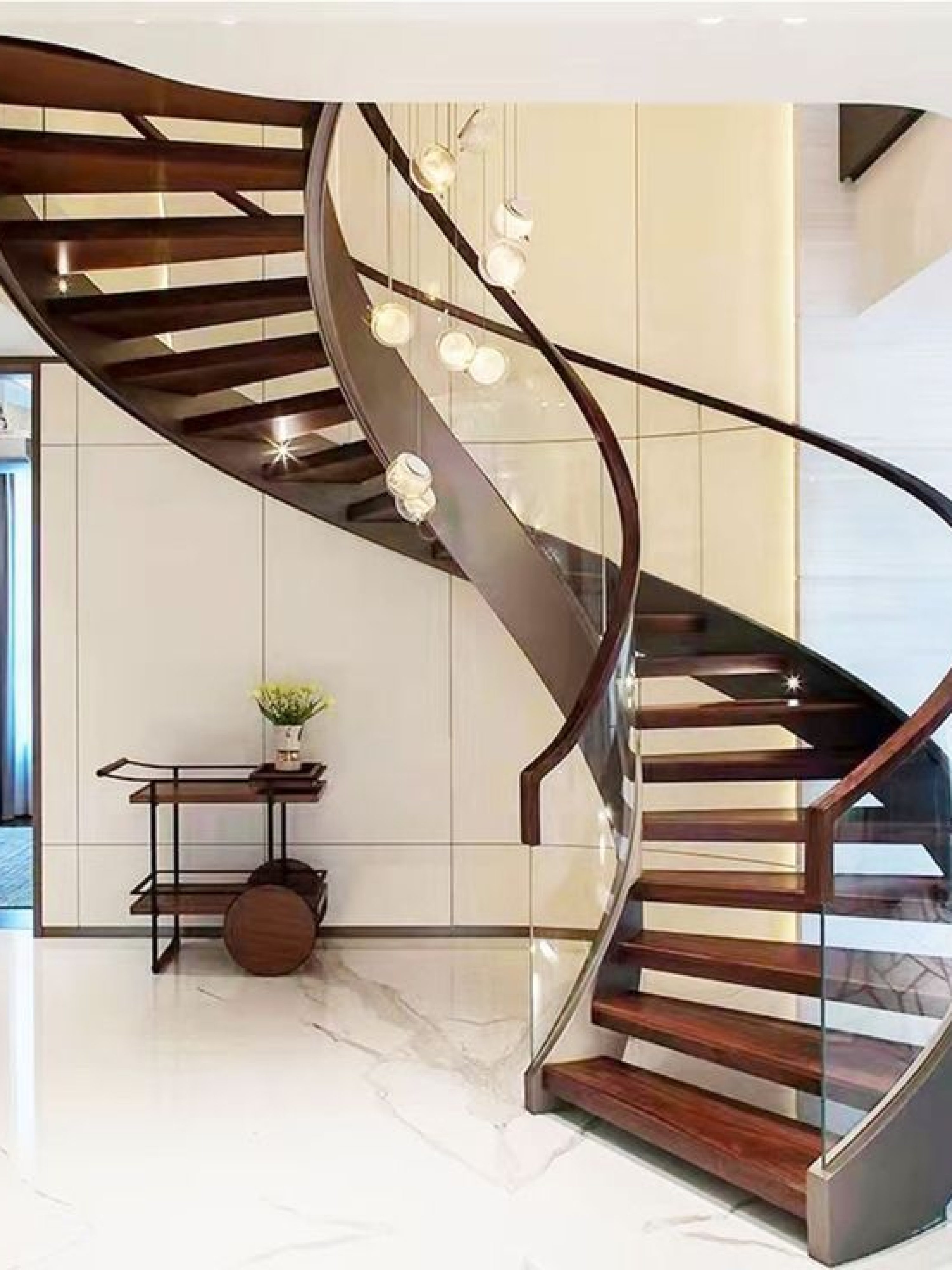 modern staircase, helical staircase, spiral staircase, curved staircase,