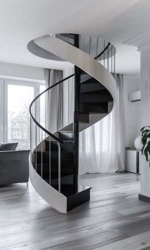spiral staircase, prefab spiral staircase, stair details, staircase galleries