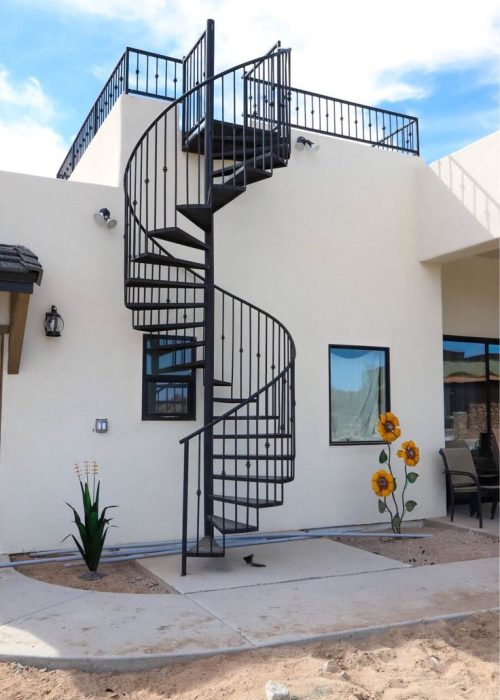 Spiral Staircase Iron Handrails