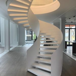 modern staircase, helical staircase, spiral staircase,